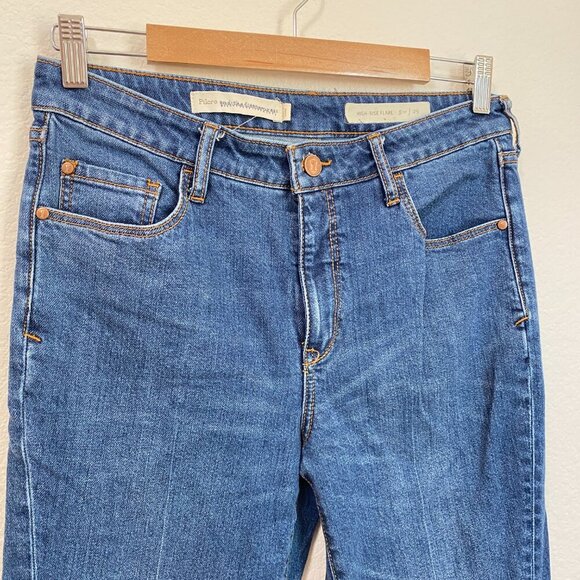 Anthropologie Pilcro High Rise Flare Jeans Raw Hem Size 29 - Picture 3 of 9